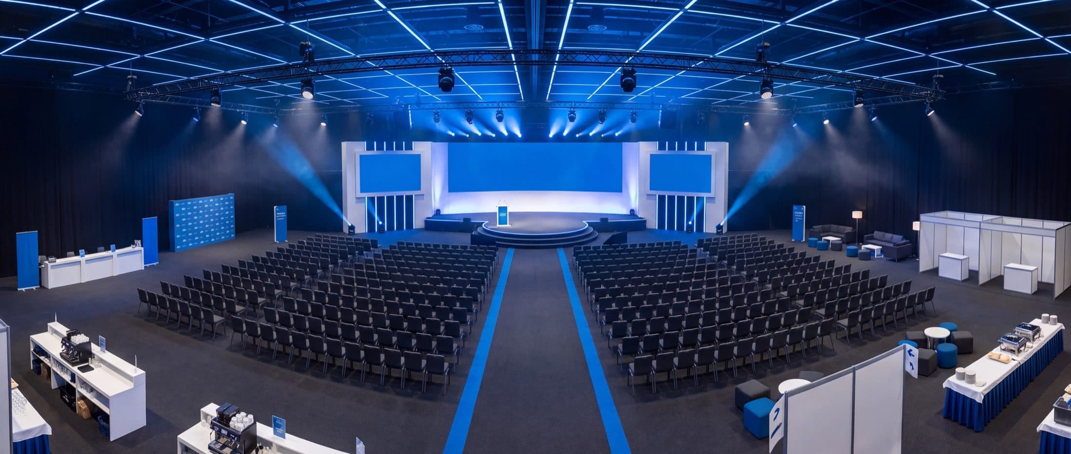 Grande salle de gala rendu 3D panoramique EVORA
